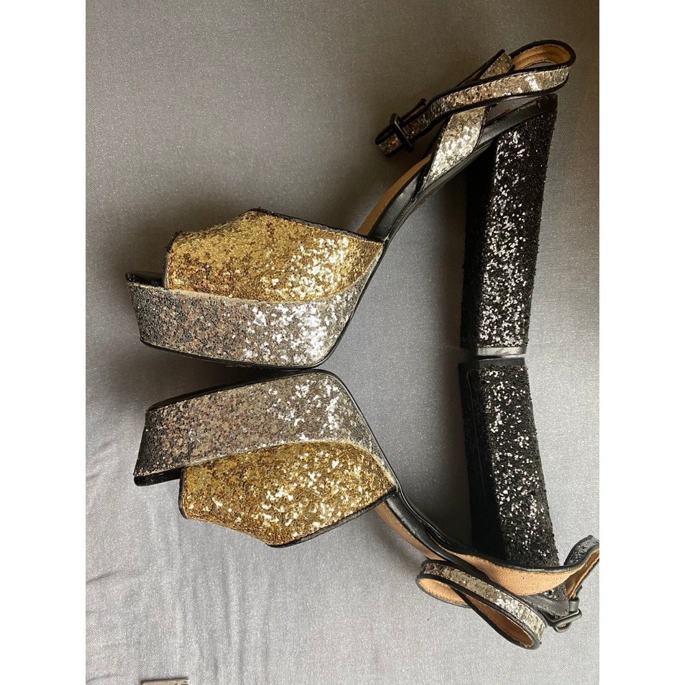 Cape Robbin Shoes Women 7.5 Glitter 6" Heels Event Glam SKU2